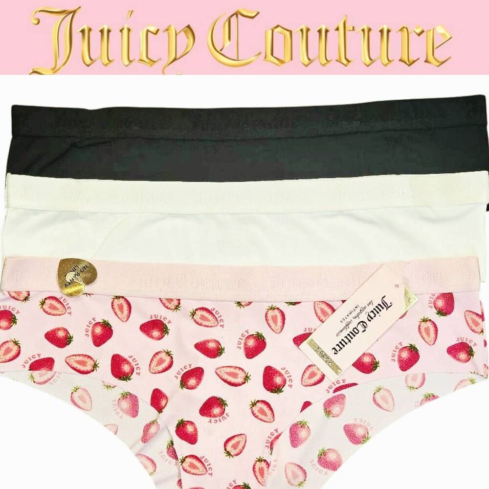 Juicy Couture Juicy Strawberry 3-PK No Panty Lines‎ Hiphuggers